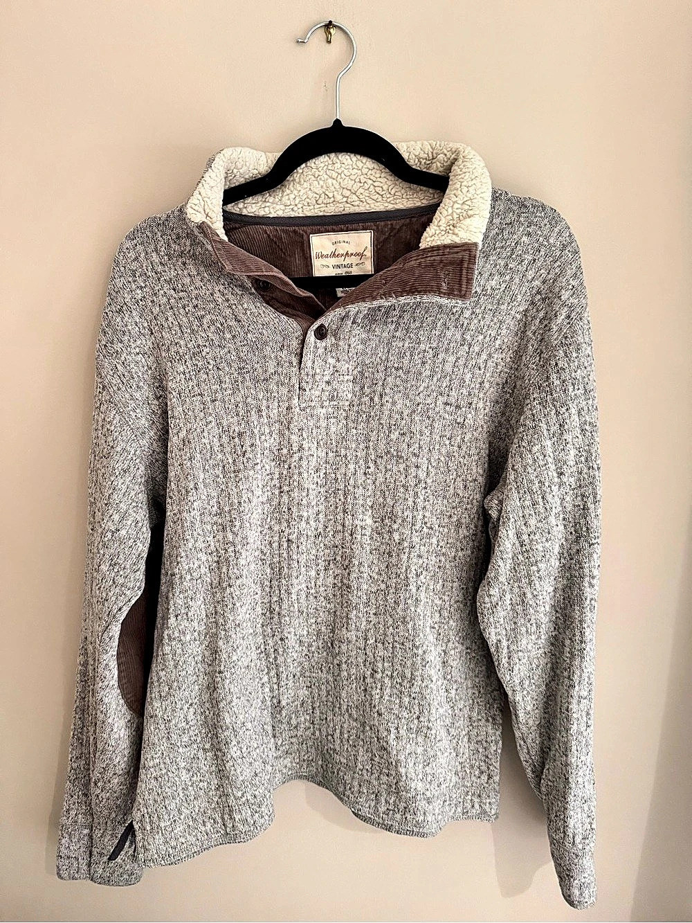 Weatherproof Vintage Men's Gray Brown Pullover Size Large